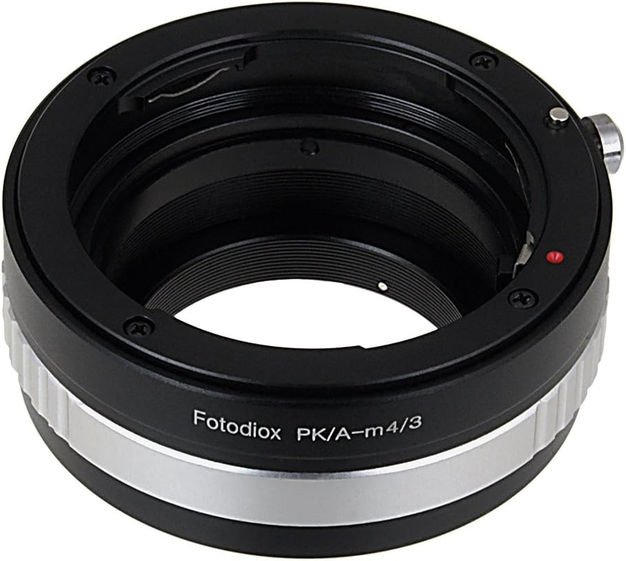 Fotodiox Lens Mount Adapter Pentax K AF Lens to MFT (Micro-4/3, M4/3) Mount Mirrorless Camera with Aperture Control Dial