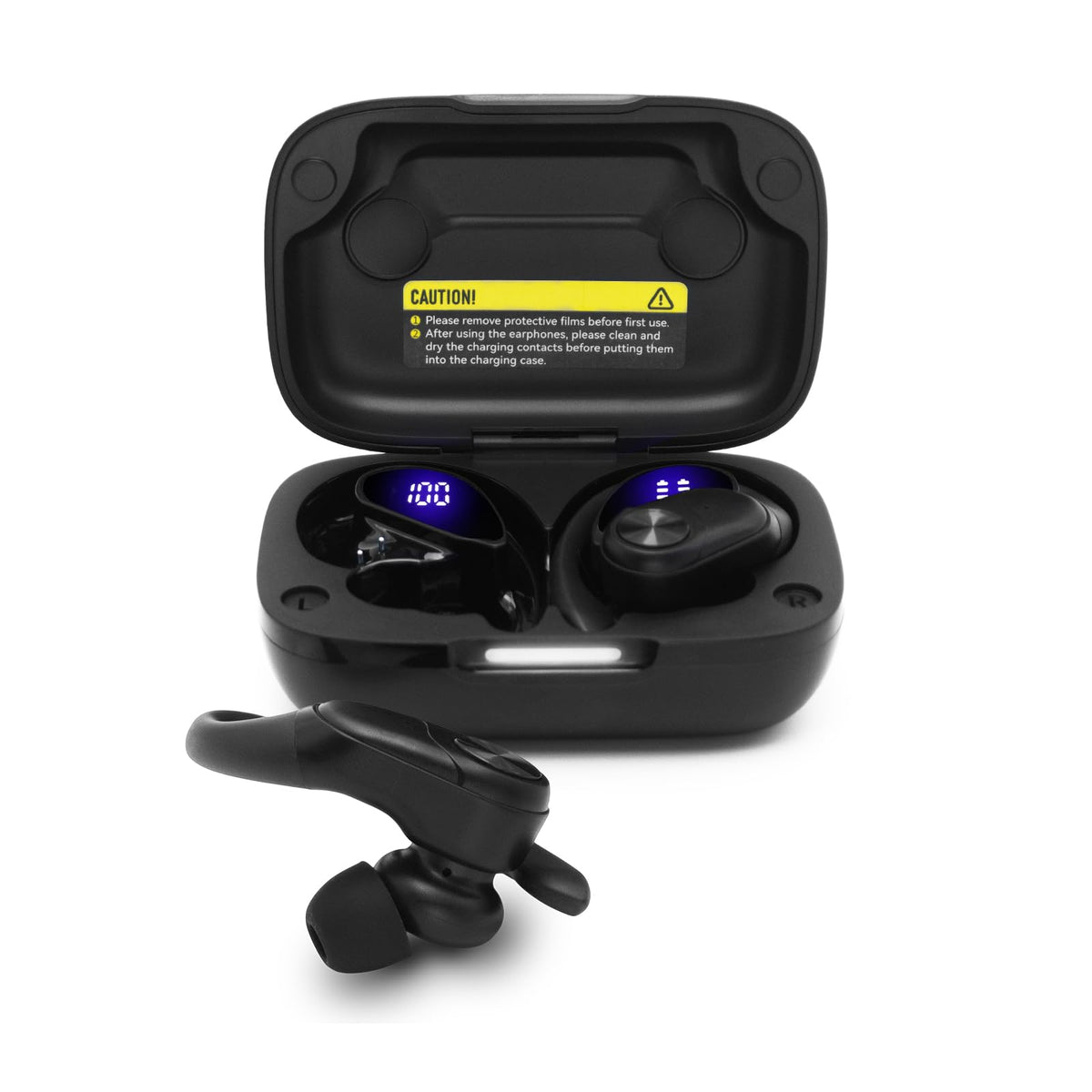 Klowcok Replacement Ear Tips for PocBuds T60 / occiam T9 Earbuds, Silicone Earbuds Tips, 9 Pairs (S/M/L) Black