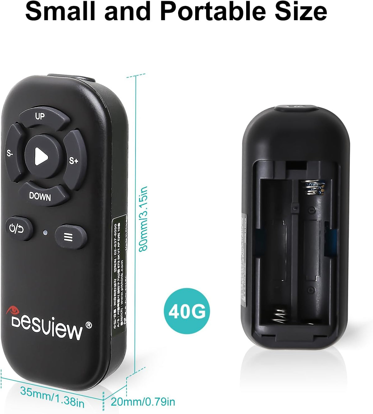 Bluetooth Remote Control for Teleprompter, Compatible ONLY with Desview Teleprompters (Battery Not Included)