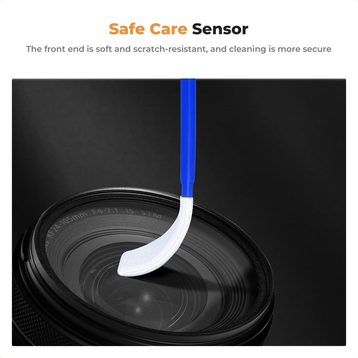 K&F Concept 20 Pack Full-Frame Sensors Cleaning Swabs, DSLR SLR Digital Camera Dry CCD CMOS Clean Swabs Compatible with Nikon Sony Canon DSLR Camera Sensor, 24mm x 20mm