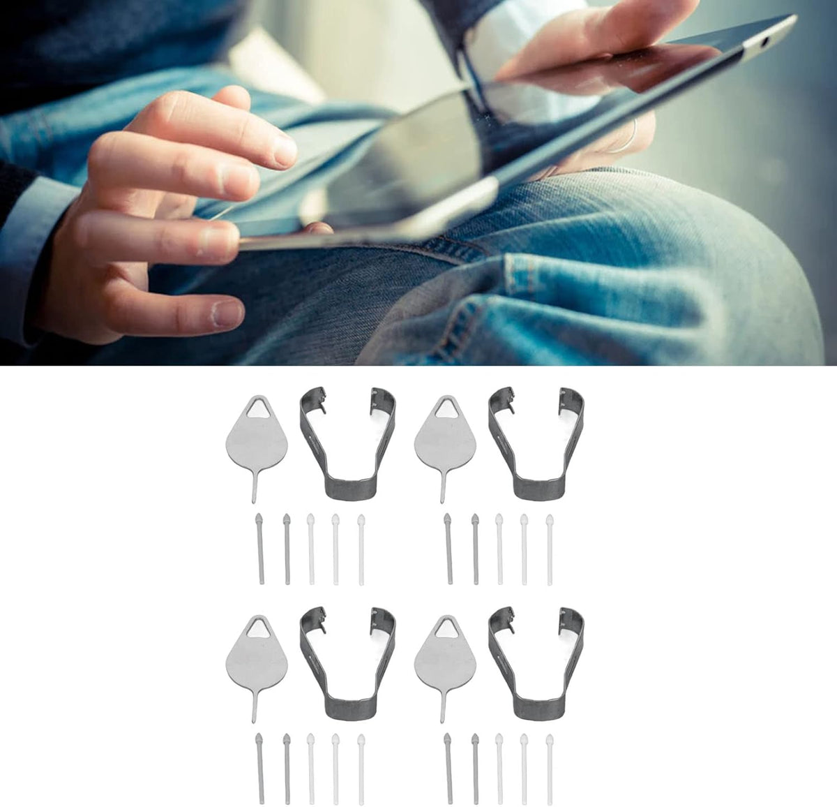 20x Replacement Touch Stylus Tips for Galaxy Tab S6 Lite 10.4" SM P610 P615, Includes 4 Tweezers, 4 Ejector Pins