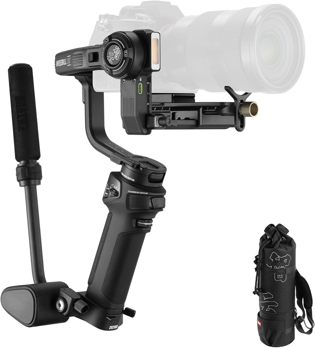 ZHIYUN Weebill 3S Combo Gimbal Stabilizer for DSLR and Mirrorless Camera Canon/Nikon/Sony/Panasonic/Fujifilm, Native Vertical Shooting,Extendable Sling Grip