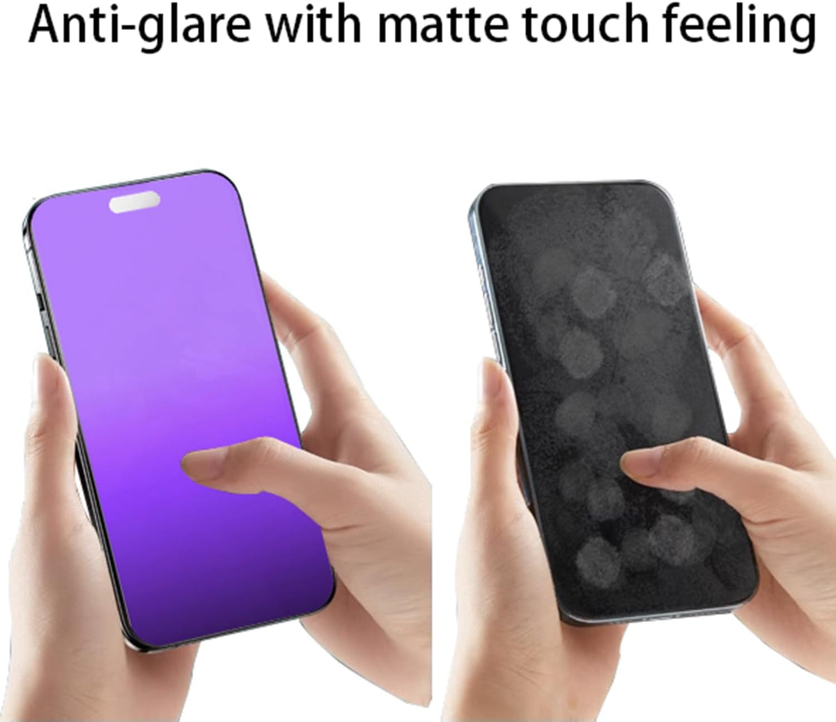 2 PCS Anti-Spy Tempered Glass for iPhone 14 Pro Max - Matte Anti-Glare, Full Coverage, 6.7" Anti-Scratch Protector.