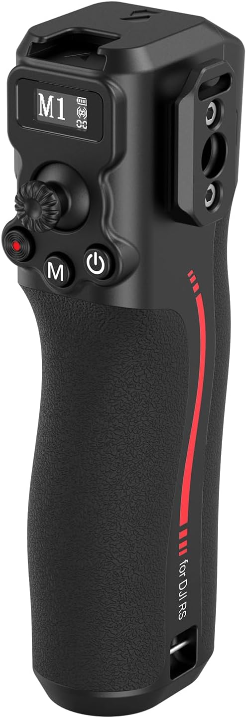 SMALLRIG Handle with Follow Focus for DJI RS 2 / RS 3 Pro/RS 4 / RS 4 Pro Gimbal Stabilizer, Handle with 1/4"-20 locating Holes and a Cold Shoe Mount, Max Load 4.4lb
