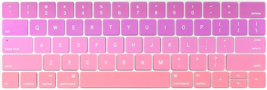 Batianda Ultra Thin Gradient Color Keyboard Cover Protector for 13 inch and 15 inch MacBook Pro