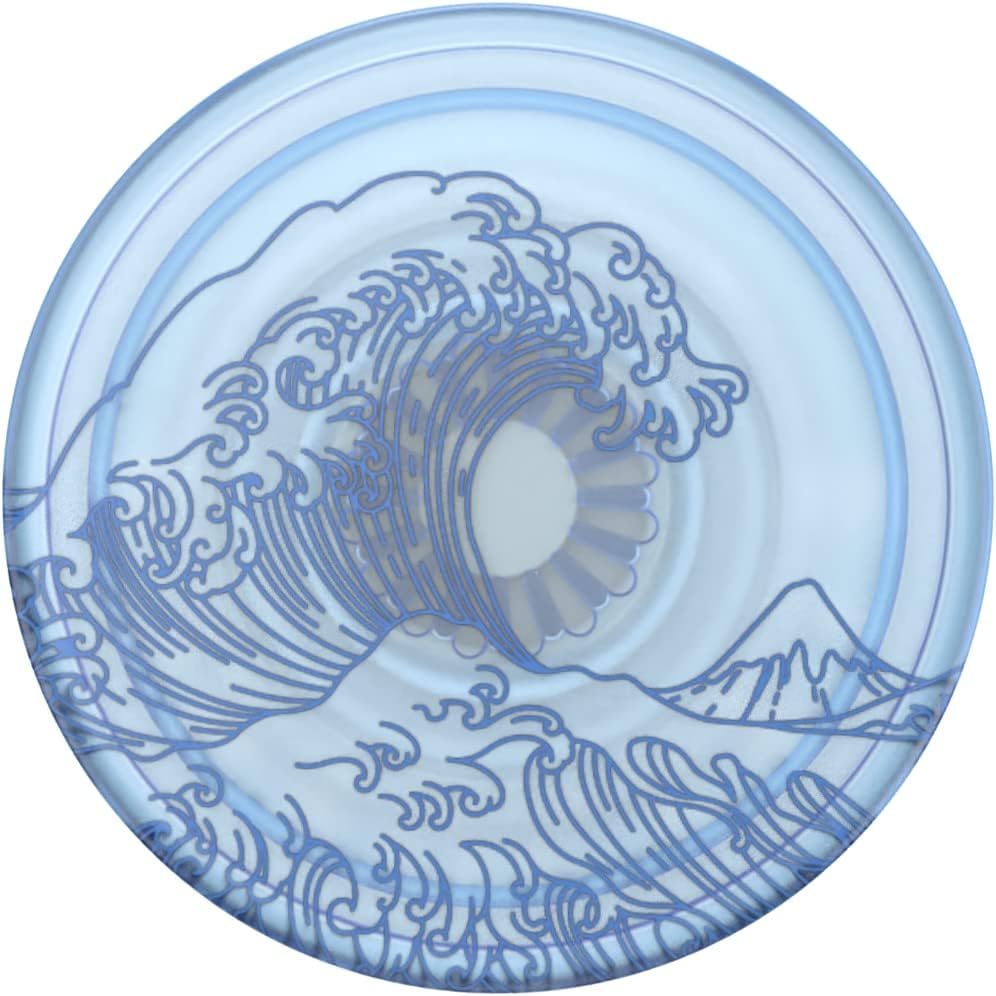 PopSockets Plant-Based Phone Grip with Expanding Kickstand, Eco-Friendly for Phone - Translucent Ocean