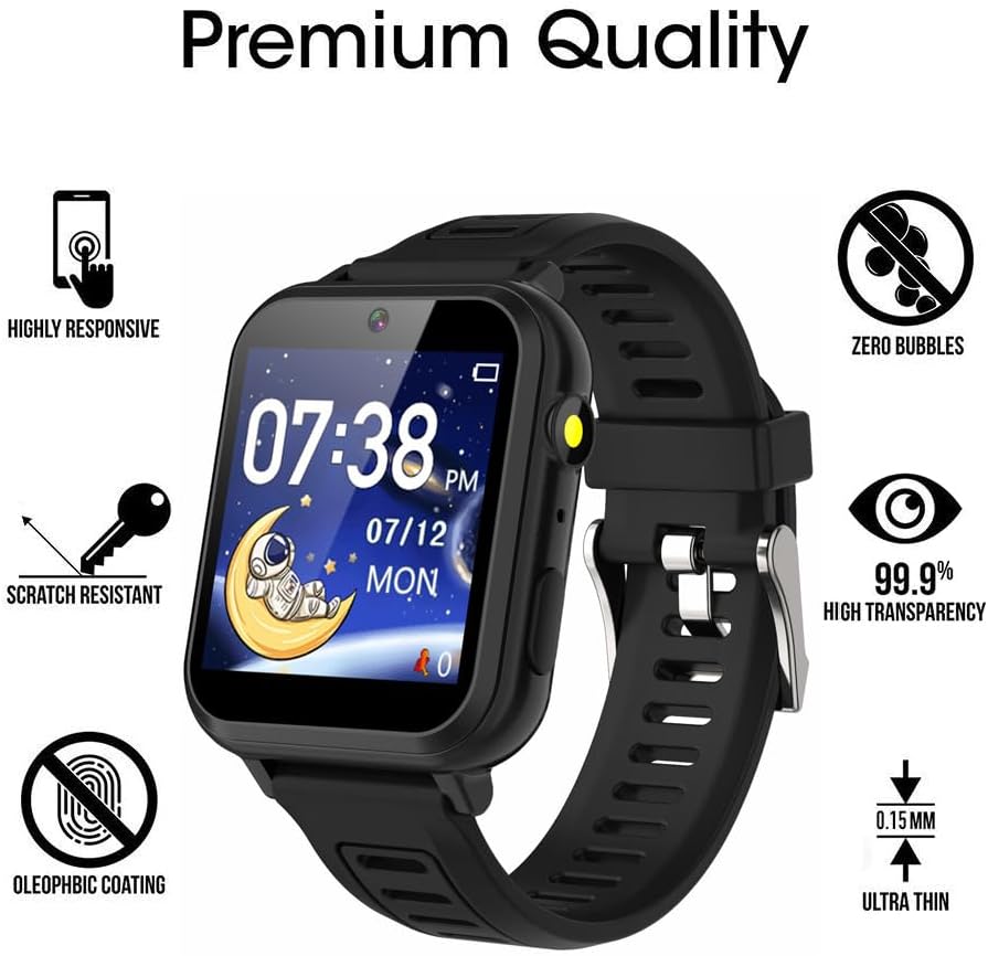6 Pack Compatible with Phyulls S16 1.54'' Screen Protector Film for Cosjoype S16 Smartwatch, Anti-Scratch Foils