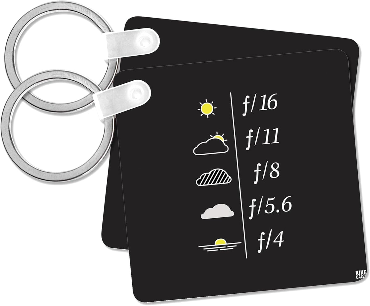 3dRose Light Metering Aperture Table Key Chain - Daylight Exposure Guide
