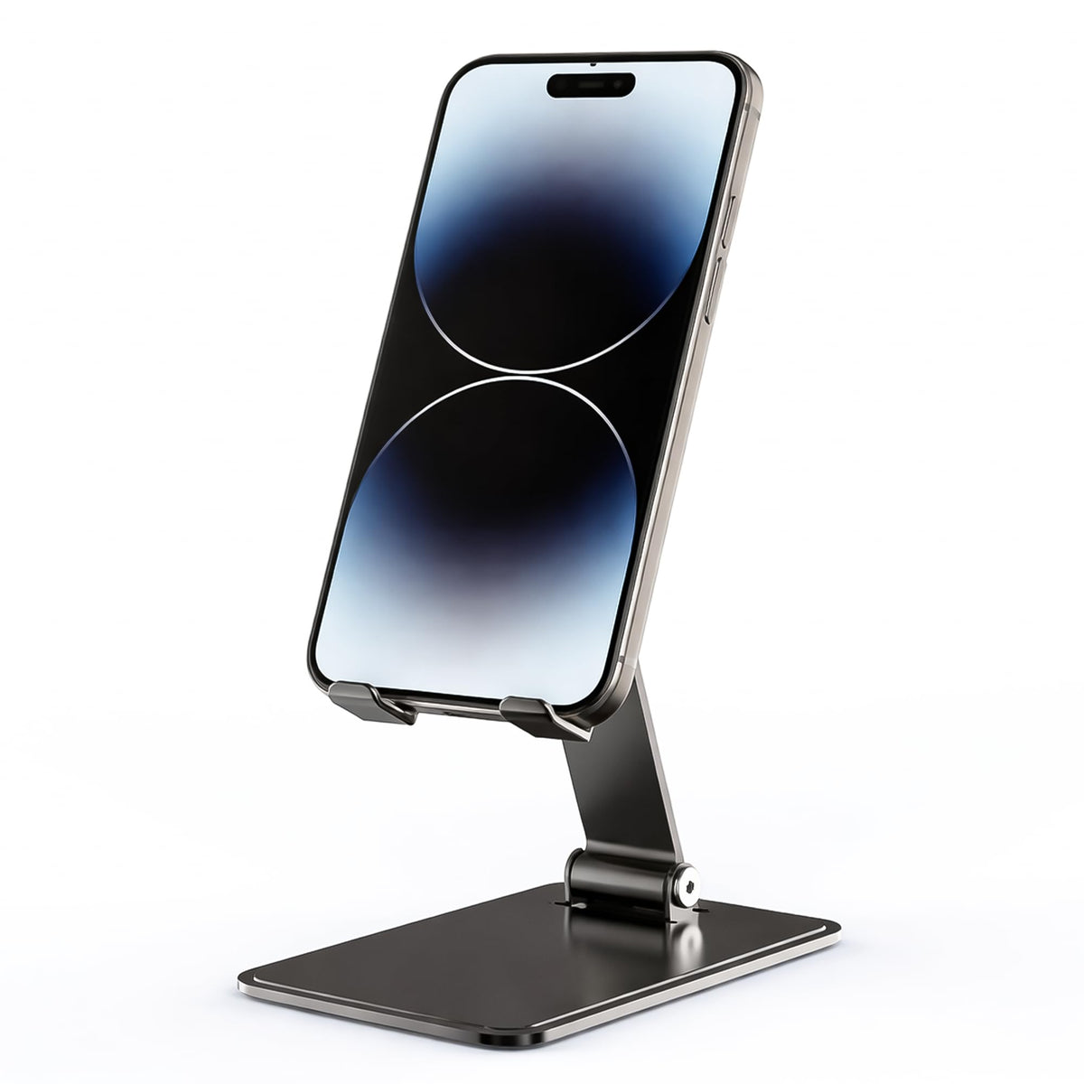 NovalMarts Phone Stand for Desk, Adjustable Aluminium Cell Phone Stand Holder, Foldable Phone Holder for iPhone & Android, Anti-Slip Phone Stand