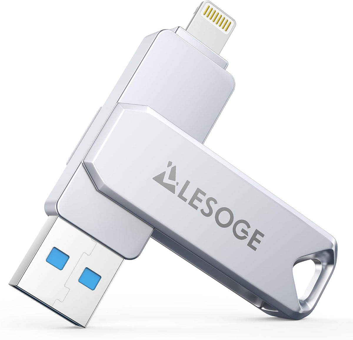 MFi Certified 128GB Flash Drive for iPhone, High Speed USB Memory Stick, External Storage for iPhone/iPad/Android/PC