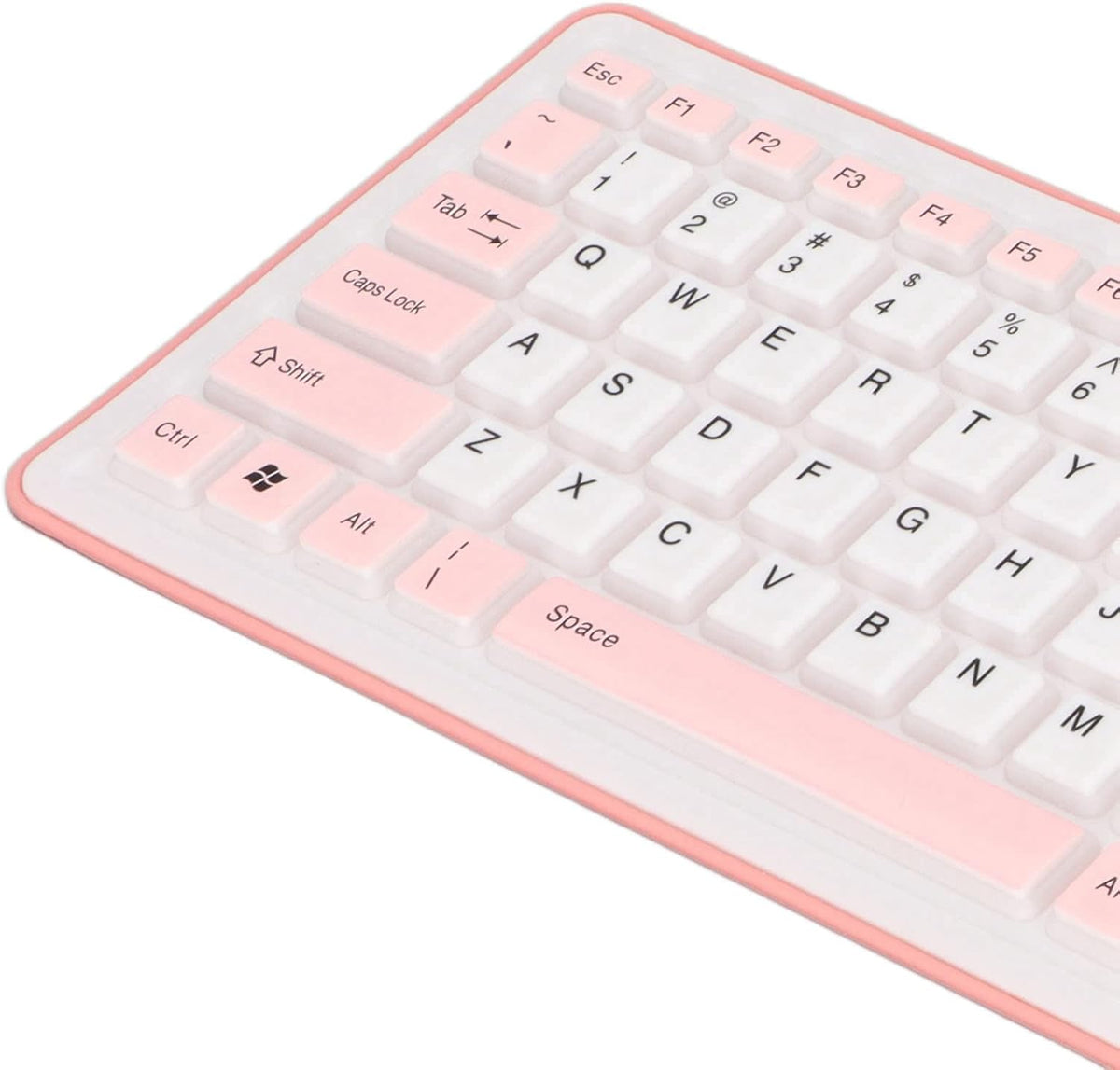 Foldable Silicone Keyboard, 103 Keys Wired Bluetooth Waterproof Rollup Keyboard, Mute Flexible Soft Rubber for PC