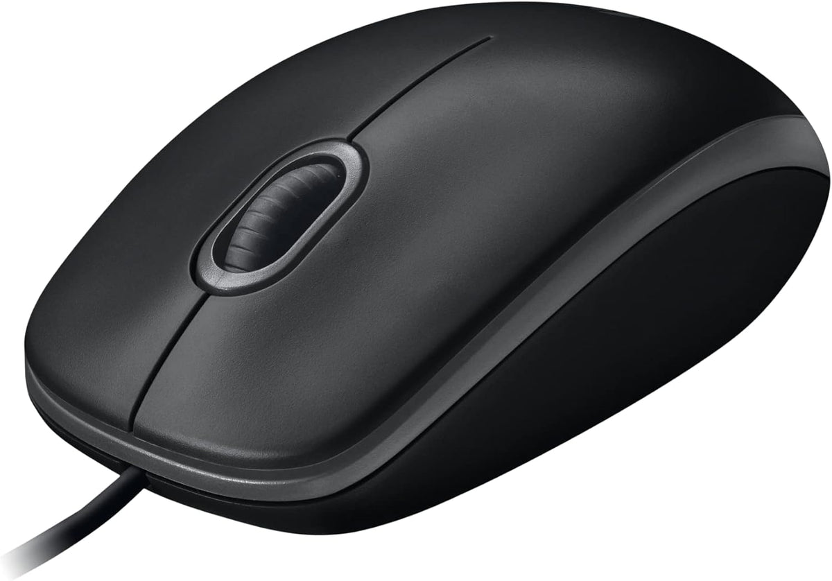 Logitech M100 Corded Mouse, Wired USB Mouse for Computers and Laptops, Black, for Right or Left Hand Use