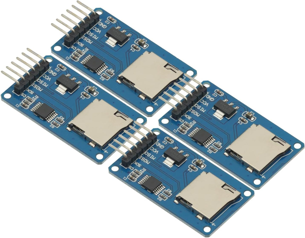 GODIYMODULES 4Pcs R3 2560 Micro SD Storage Expansion Board Micro SD TF Card Memory Shield Module SPI for Arduino SD