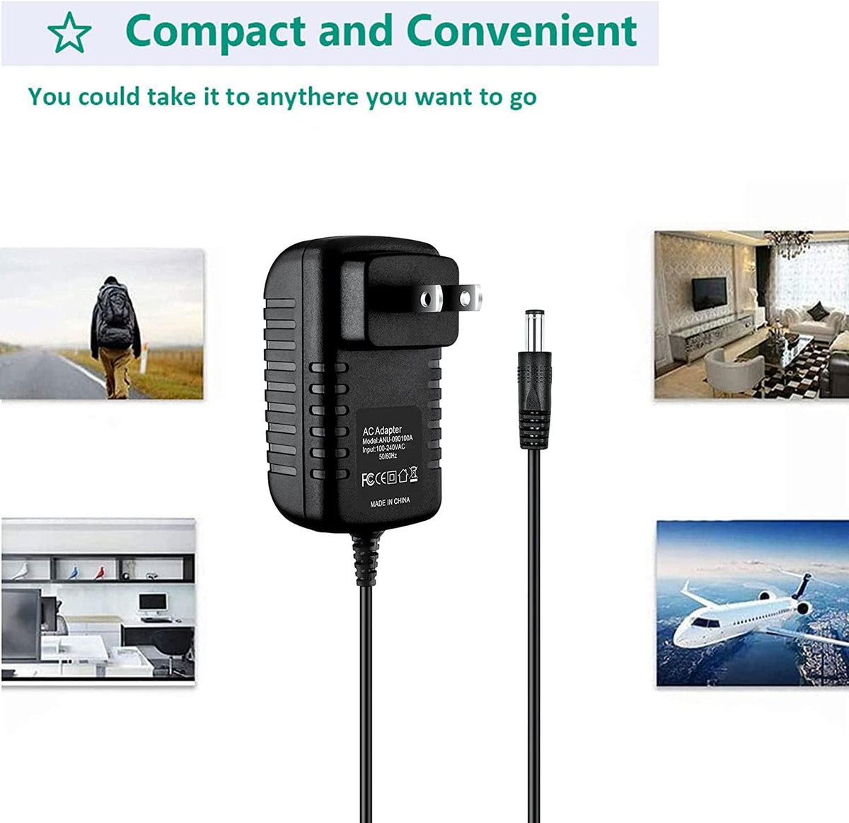 GUY-TECH VL-A10 VL-A10U AC/DC Adapter Compatible with Sharp Viewcam LCD Camcorder Battery Charger