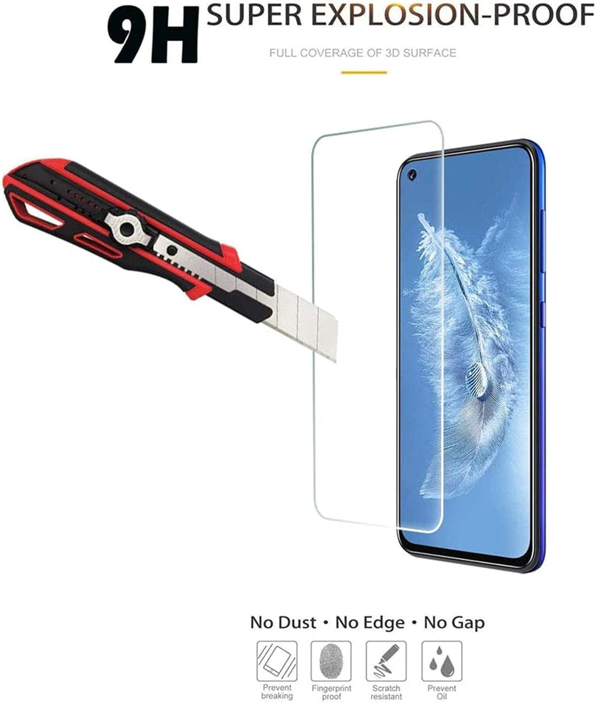 [5 Pack] Screen Protector for Vortex ZG65, Scratch Resistant, Bubble Free, Anti-Fingerprints, HD Clear, Case Friendly,