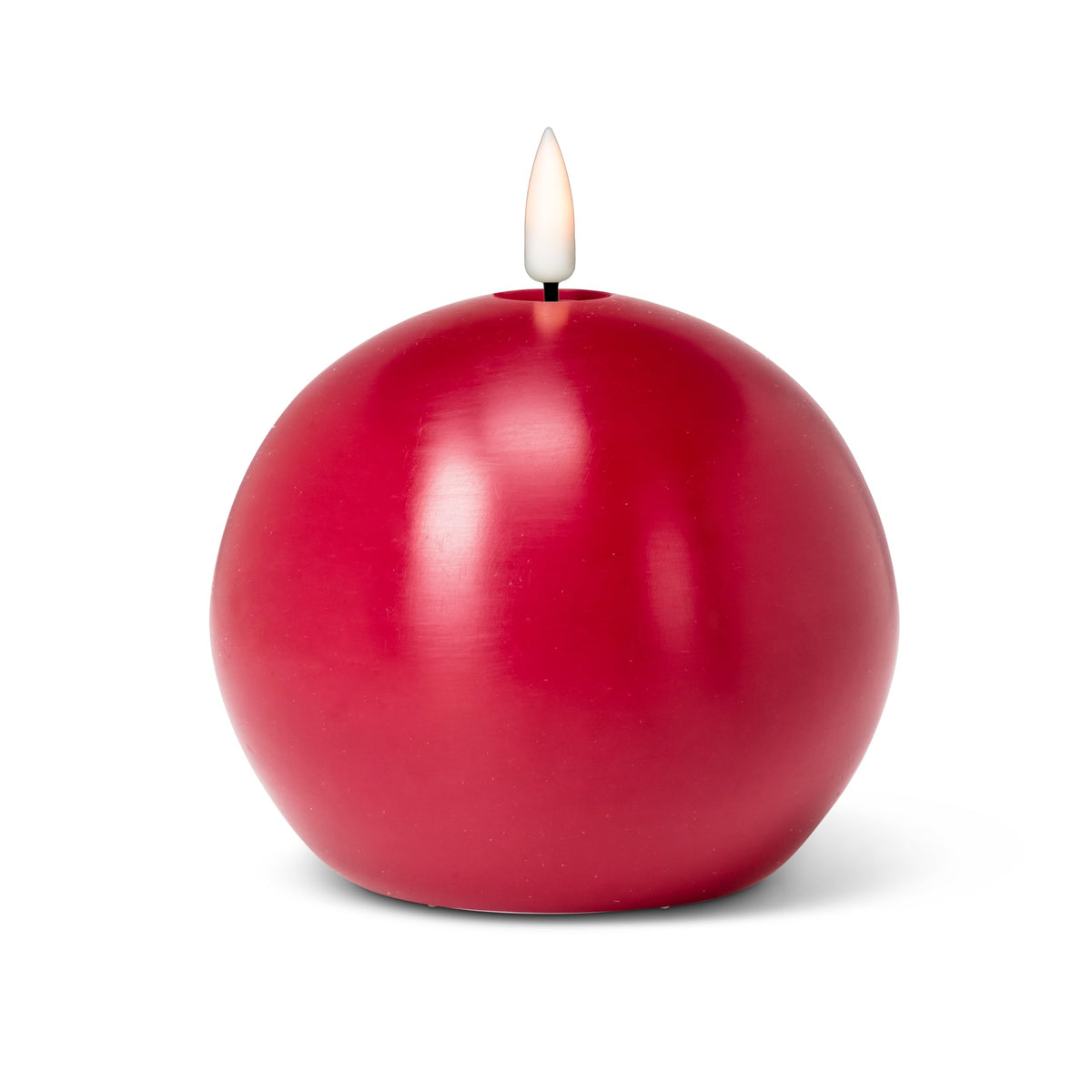 Abbott Collection Wax LED Flameless Ball Candle - Red
