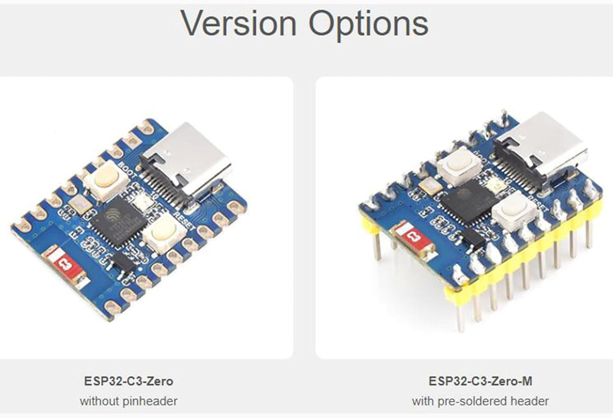 ESP32-C3 Mini Development Board, 160MHz Processor, 2.4GHz Wi-Fi & Bluetooth 5, Type-C USB