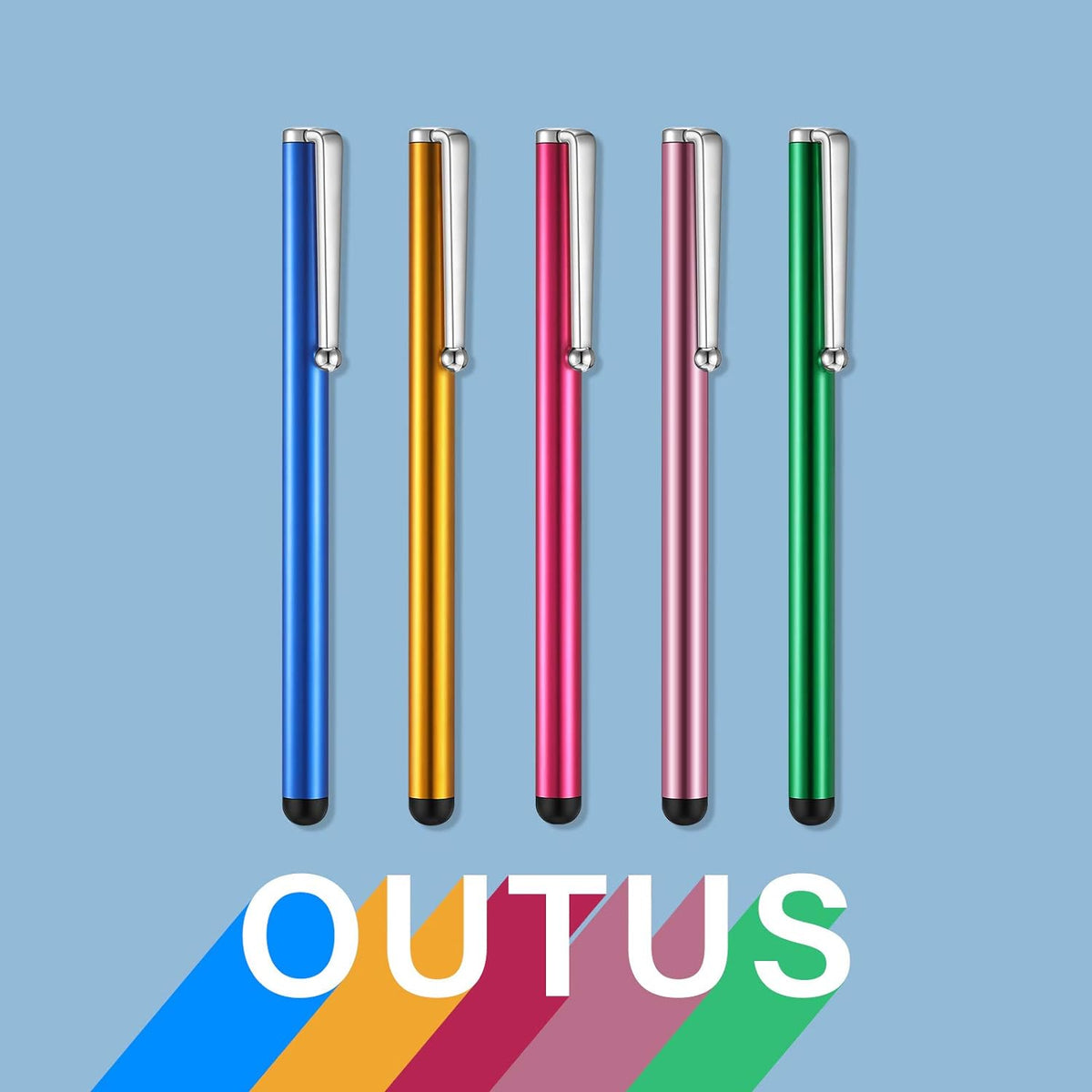 Outus 130 Pcs Stylus Pens for Touch Screens Universal Slim Capacitive Stylus Digital Pen Compatible with Phone, Android, Phone, Tablet, Most Devices with Capacitive Touch Screen, 10 Colors