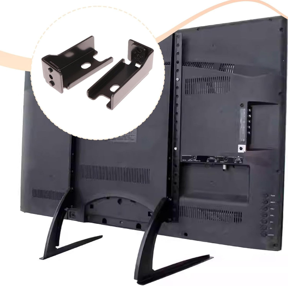 Heavy-Duty Multifunctional TV Stand for Conference & Office Use - Black