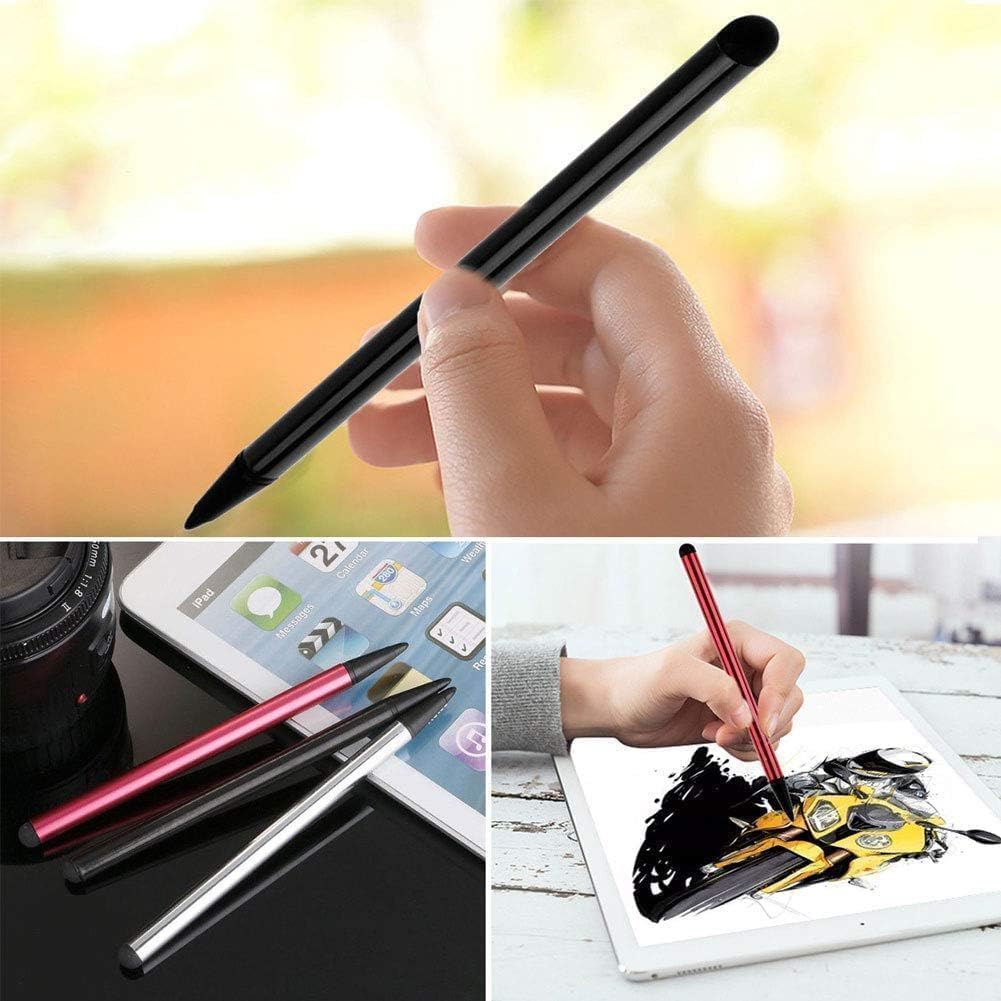 4Pcs Black Stylus Pens for Touch Screens, Universal Capacitive Stylus Compatible for iPad, Samsung Galaxy