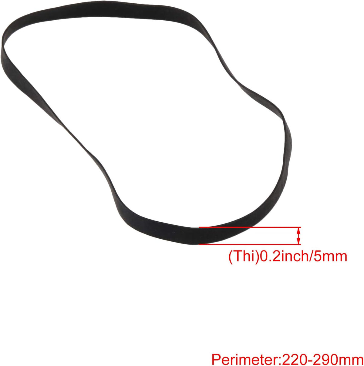 Lovermusic 20Pcs Flat Cassette Tape Machine DVD Drive Rubber Belt Replacement, Black