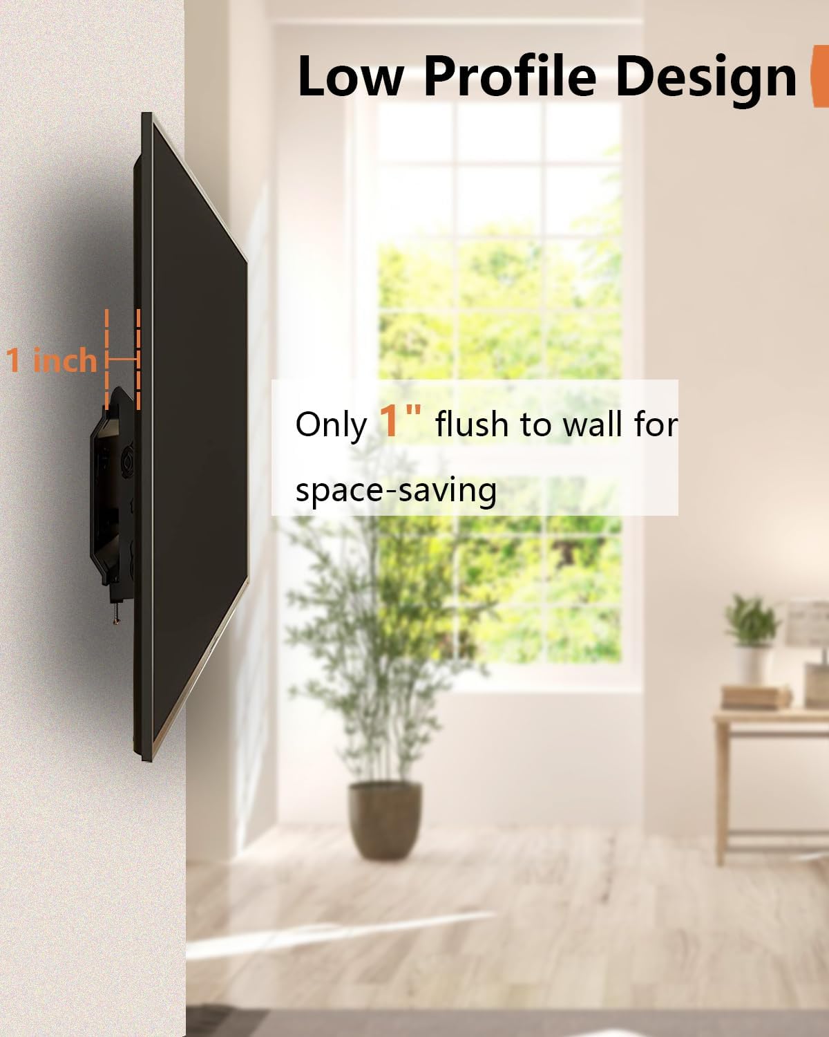 Fixed TV Wall Mount, Flat Mount Bracket for Most 14-43 Inches TVs, Low Profile Space Saving Mount