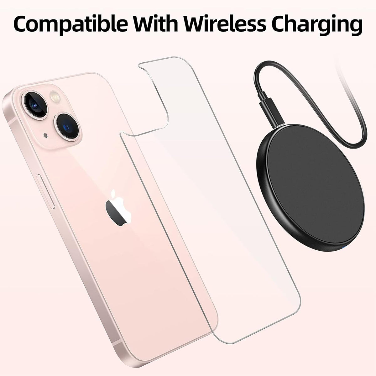 [3 Pack] Screen Protector for iPhone 13, Tempered Glass Front and Back Protector, iPhone 13 Camera Protector