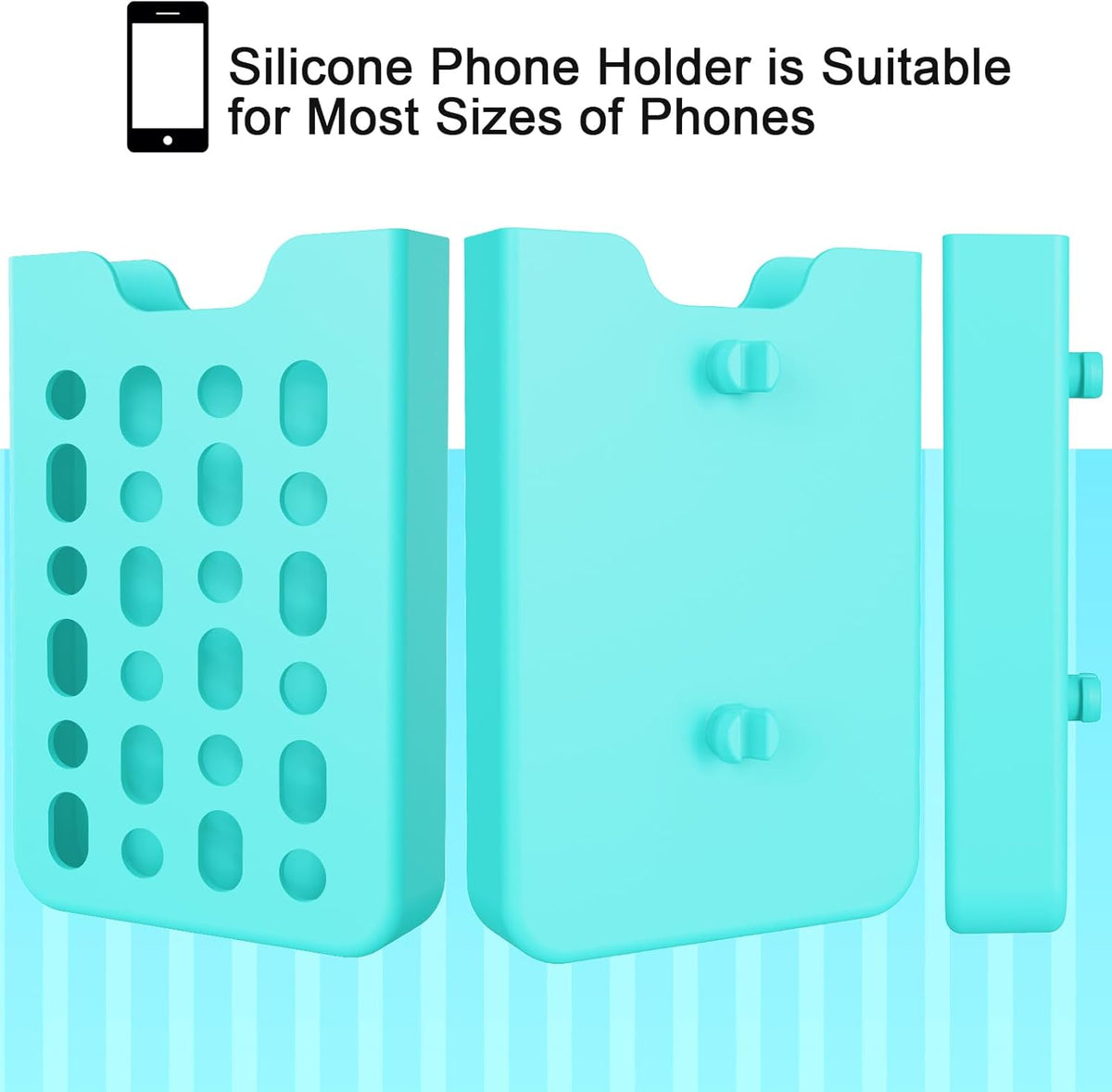 avakot Phone Holder for Bogg Bag, Universal Lightweight Sturdy Insert Case, Soft Silicone Accessories, Blue
