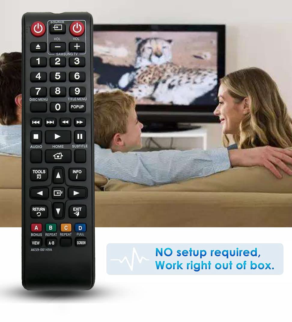 Replacement Remote Controller fit for BD-H5900 BD-JM57C BD-E6100 Samsung Blu-ray Disc Player