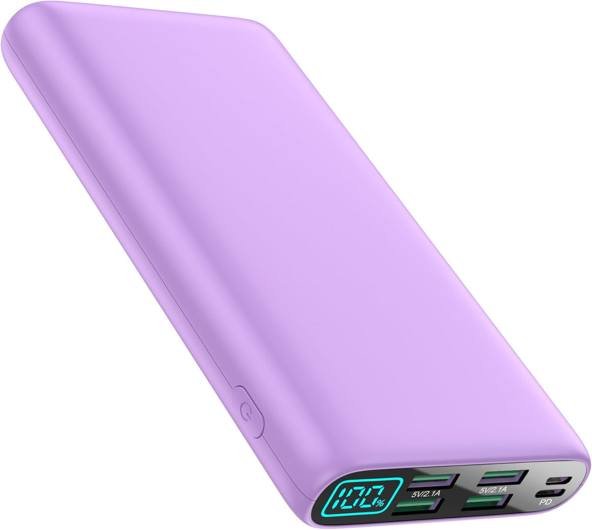 Portable Charger 38800mAh,LCD Display Power Bank,5 USB Outputs Battery Pack Backup,USB-C in&out Dual Input Phone Charging Compatible with iPhone 16/15/14 Pro,Android Samsung Galaxy Pixel Nexus-Purple