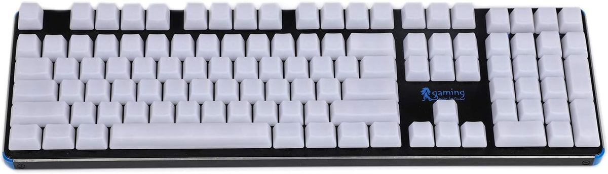 YMDK 1.5mm ABS Blank Milk Fog Keycap for RGB MX Mechanical Keyboard GK61 (108 ANSI)