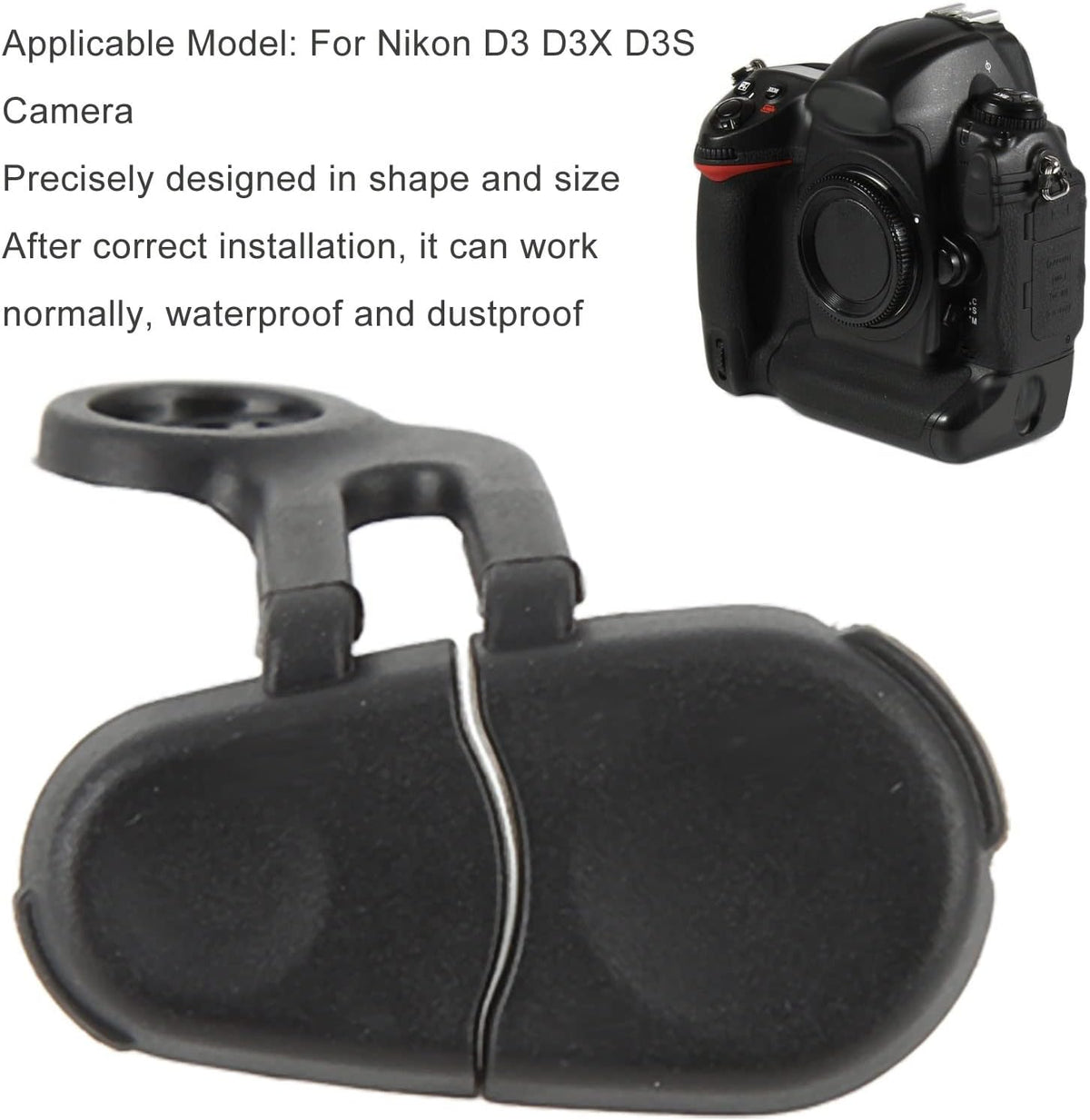 D3 D3X D3S Remote Shutter Release, Rubber Top Cover Camera Shutter Release Cable Terminal Cover