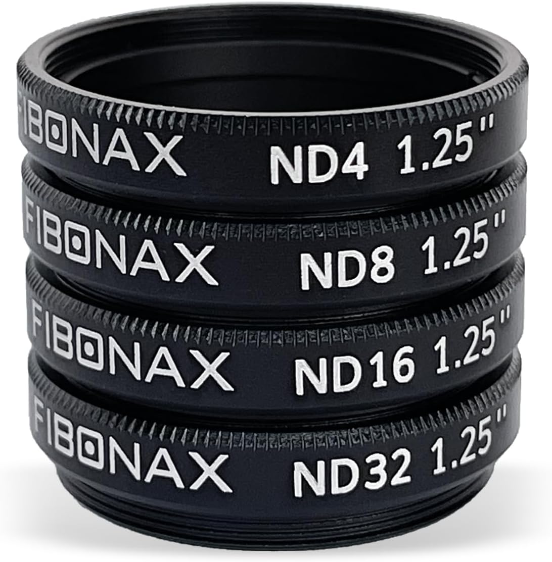 Telescope Neutral Density Filter Kits, ND4 ND8 ND16 ND32 for Astrophotography, Reduces Moon Glare