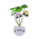Rienar Sensor Led Night Light, Color Changing Plug-in LED Mushroom Dream Bed Lamp