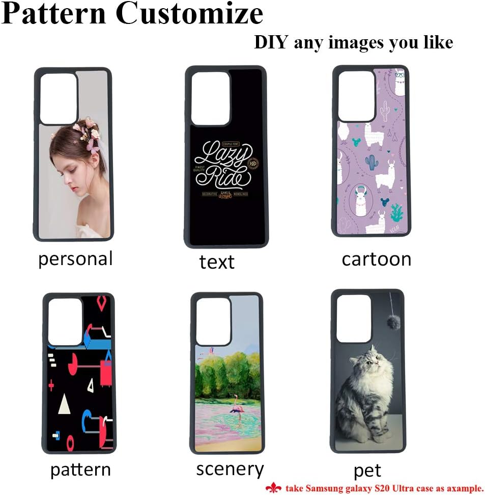 5PCS Compatible with Samsung Galaxy A21 Sublimation Blanks Phone Case, 2 in 1 Soft Rubber TPU DIY Customize Cover