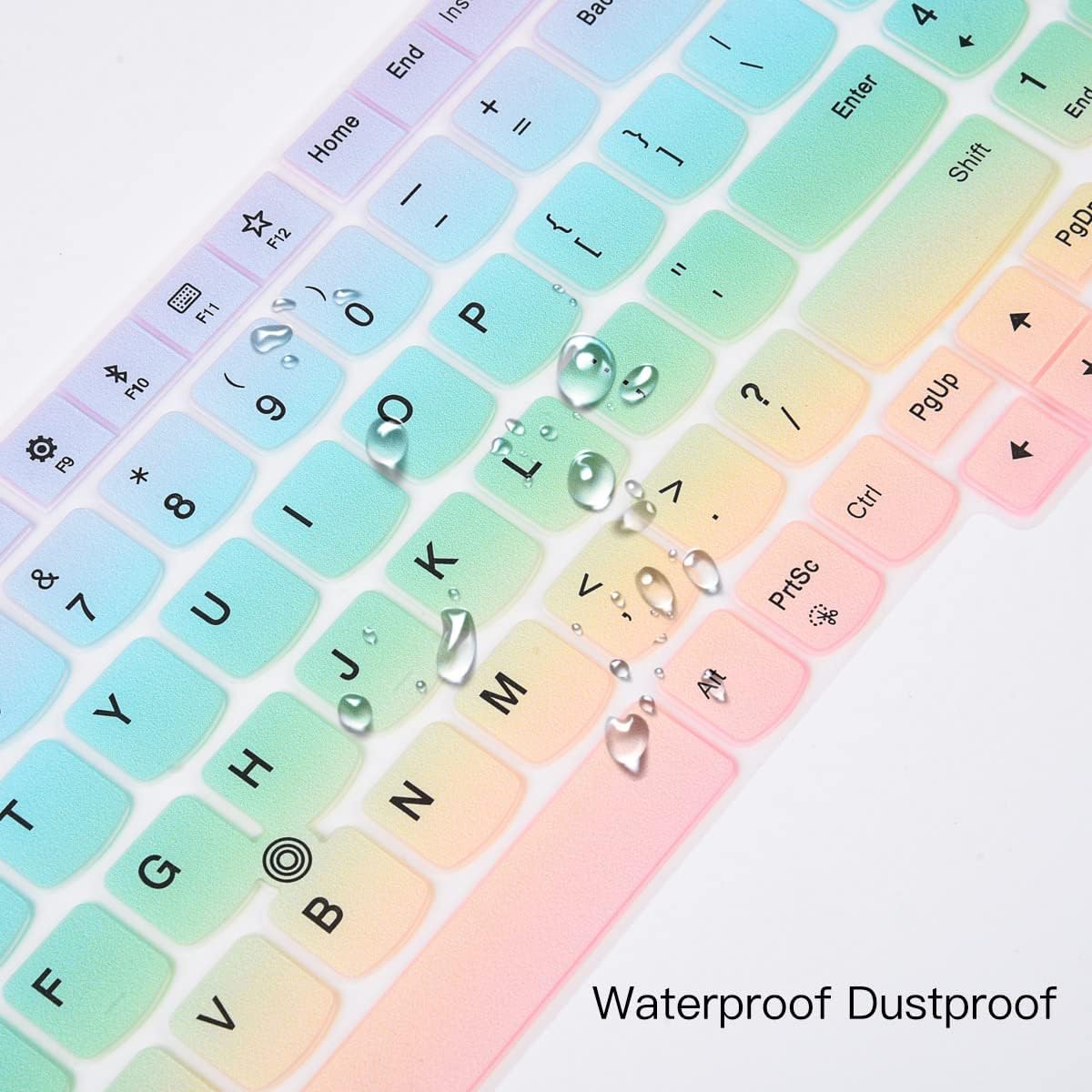 Keyboard Cover for Lenovo ThinkPad E15 Gen 4/3/2 E580 E590 E595, ThinkPad L15 Gen 2/1 L580 L590, ThinkPad T15 T15p P51s P52 P52s P53 P72 P73 T570 T575 T580 T590(NOT for P51 T560 T550) -Colorful
