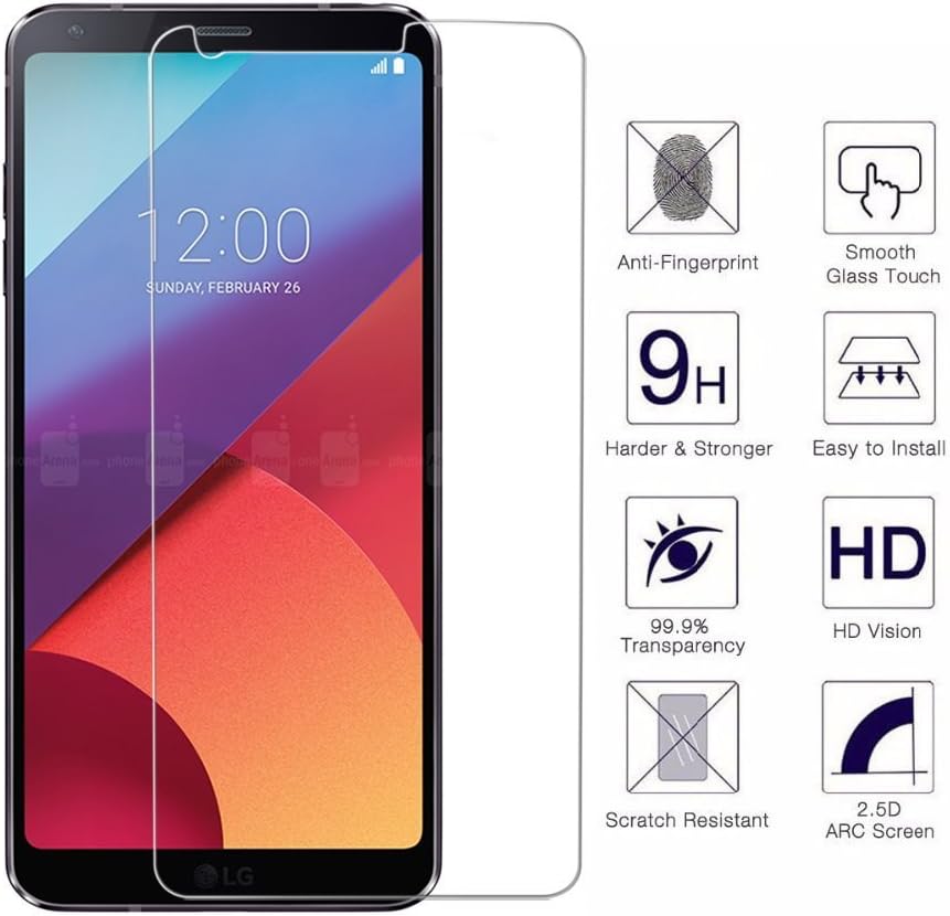 3-Pack Tempered Glass Screen Protector for LG G6 (2017 Release, 5.7" Display), Ultra Clear, Anti Scratch, Bubble Free,