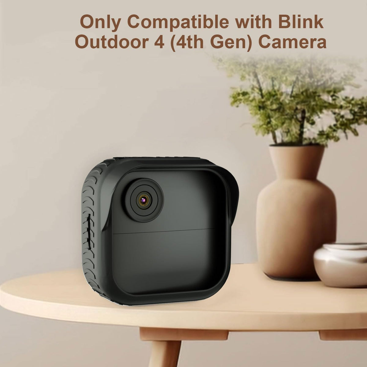 MOSISO Silicone Case Cover for Blink Outdoor 4 (4th Gen) Camera, Weatherproof Protective Skin Cover, Black, 3 Pack