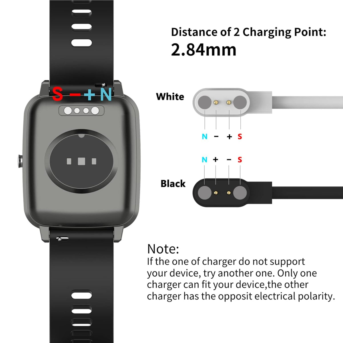 Charger Cable for SWGOTA S61 Smart Watch, 1.6ft USB Portable Magnetic Charging Cord Compatible with SWGOTA S61