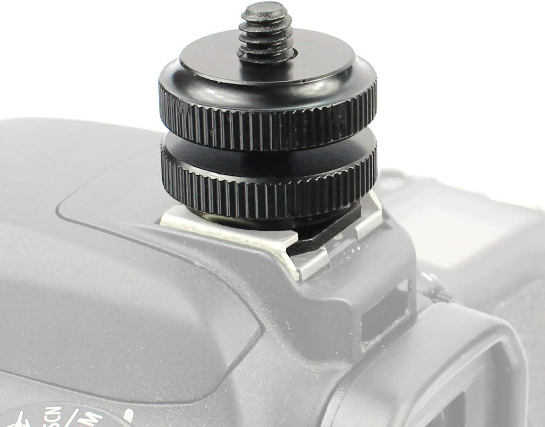 BGNing 1/4'' Camera Hot Shoe Mount Adapter for DSLR Camera Compatible with GoPro (2pcs)