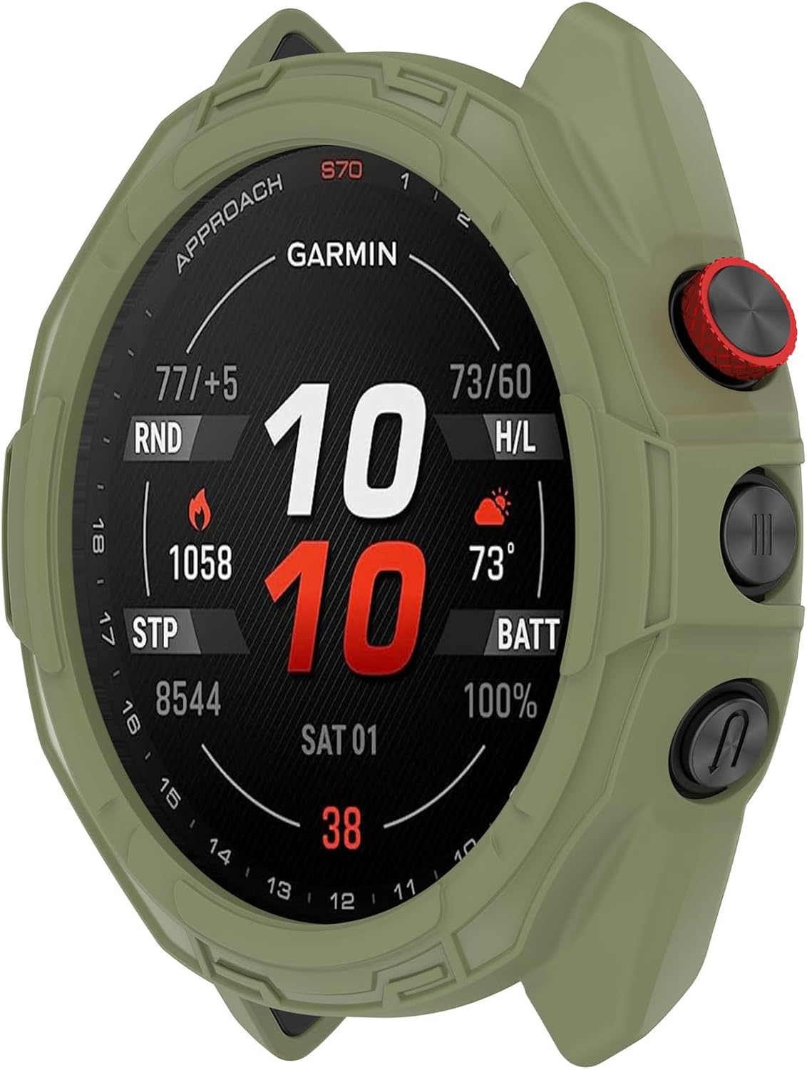 3 Pack Protective Cases for Approach S70 Watch Accessories, Compatible with Garmin Approach S70 Smartwatch (Black,