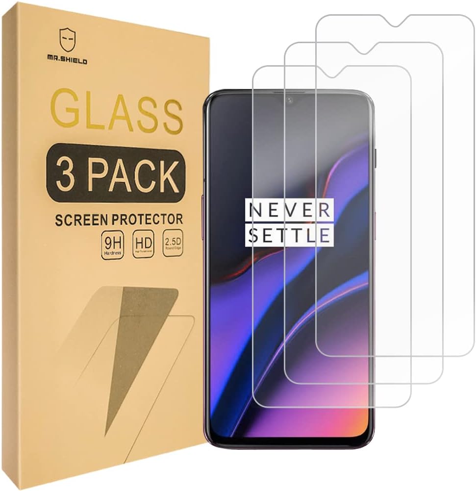 Mr.Shield [3-PACK] Tempered Glass Screen Protector for OnePlus 7 / OnePlus Seven, Japan Glass with 9H Hardness