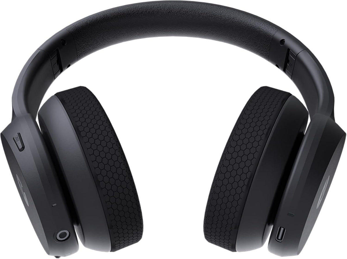 Raycon Fitness Headphones - Wireless Over-Ear-Headphones with 45 Hours of Battery, Active Noise Cancellation, Awareness Mode, 3 Quick Swap Ear Cushions, IPX4 Water Resistance (Black)
