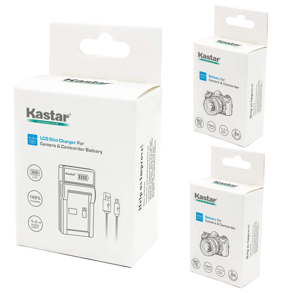 Kastar Battery (X2) & LCD USB Charger for NP-40 and Exilim Z400 FC100 FC150 FC160S P505 P600 P700 Z100 Z1000 Z1050 Z1080 Z1200 Z200 Z30 Z300 Z40 Z450