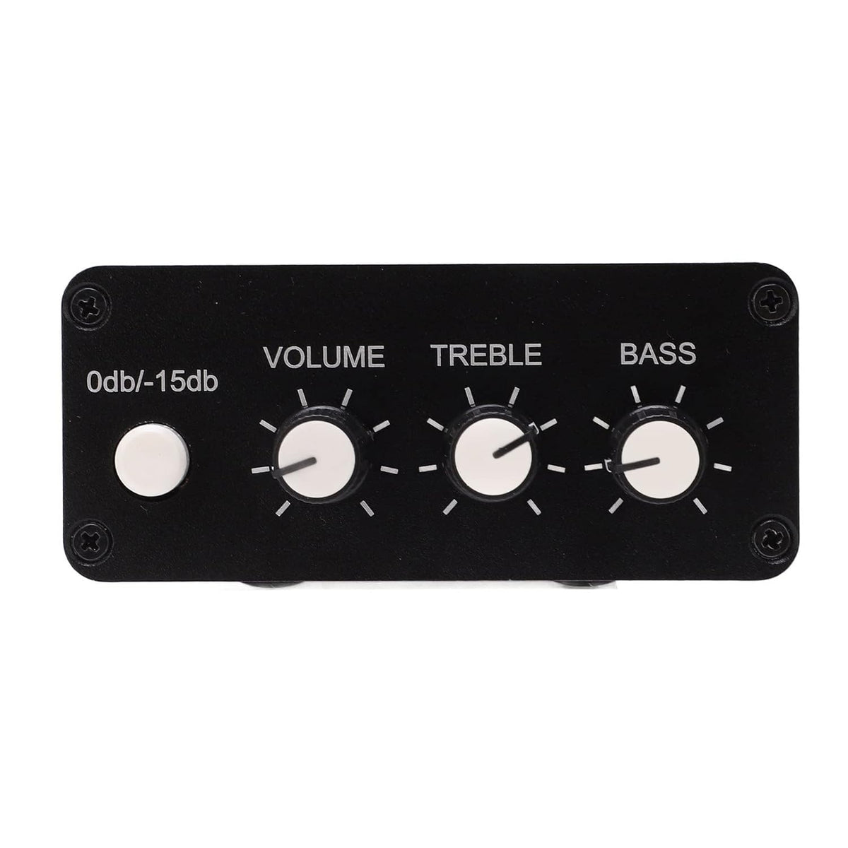 Garosa Mini Electronic Audio Stereo Preamplifier, DC 12V Small Stereo Audio Amplifier with Treble Bass Volume Control