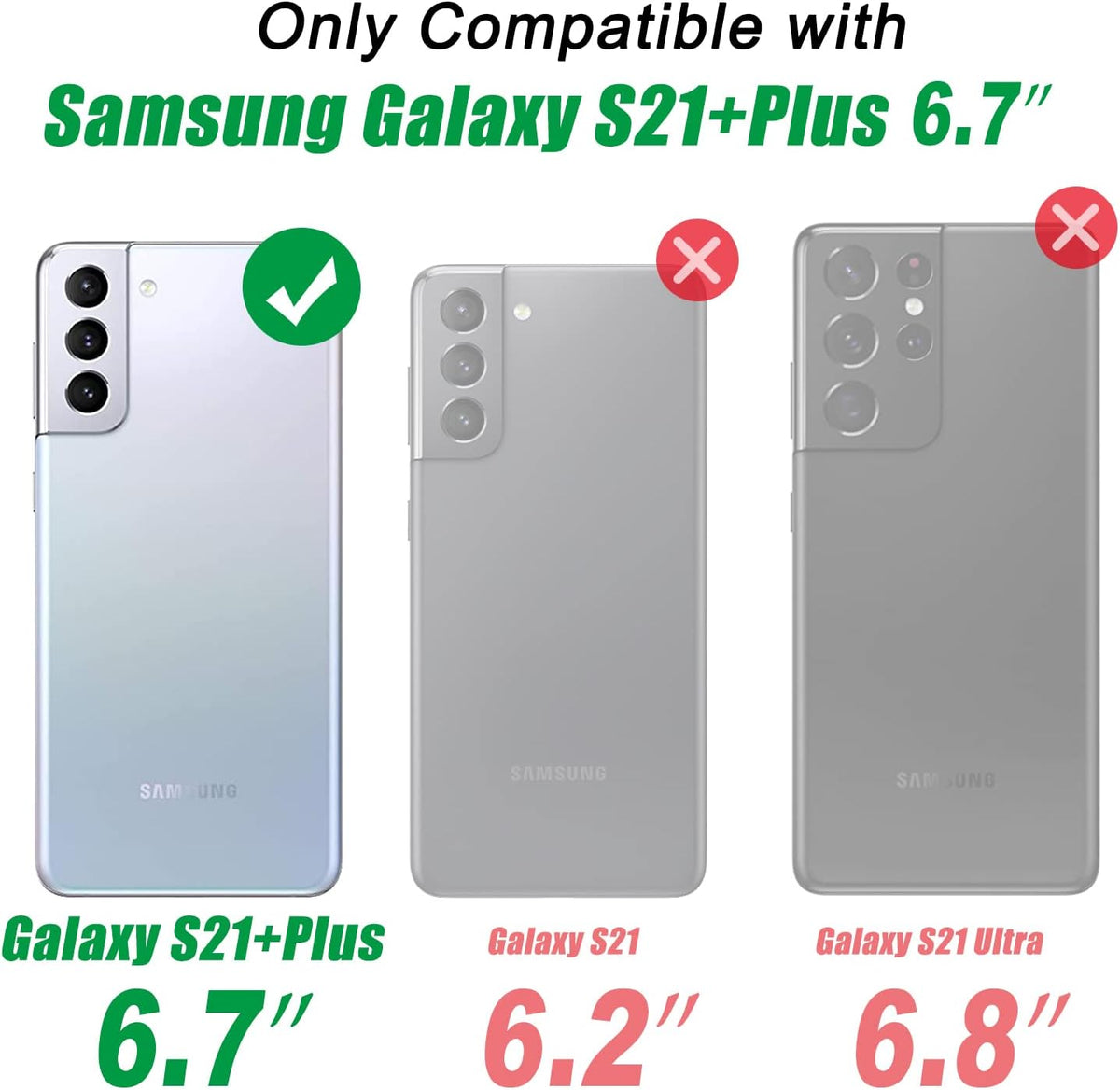 IKAZZ Rose Gold Case for Galaxy S21 Plus, Military Grade Shockproof Heavy Duty Phone Cover with Magnetic Kickstand