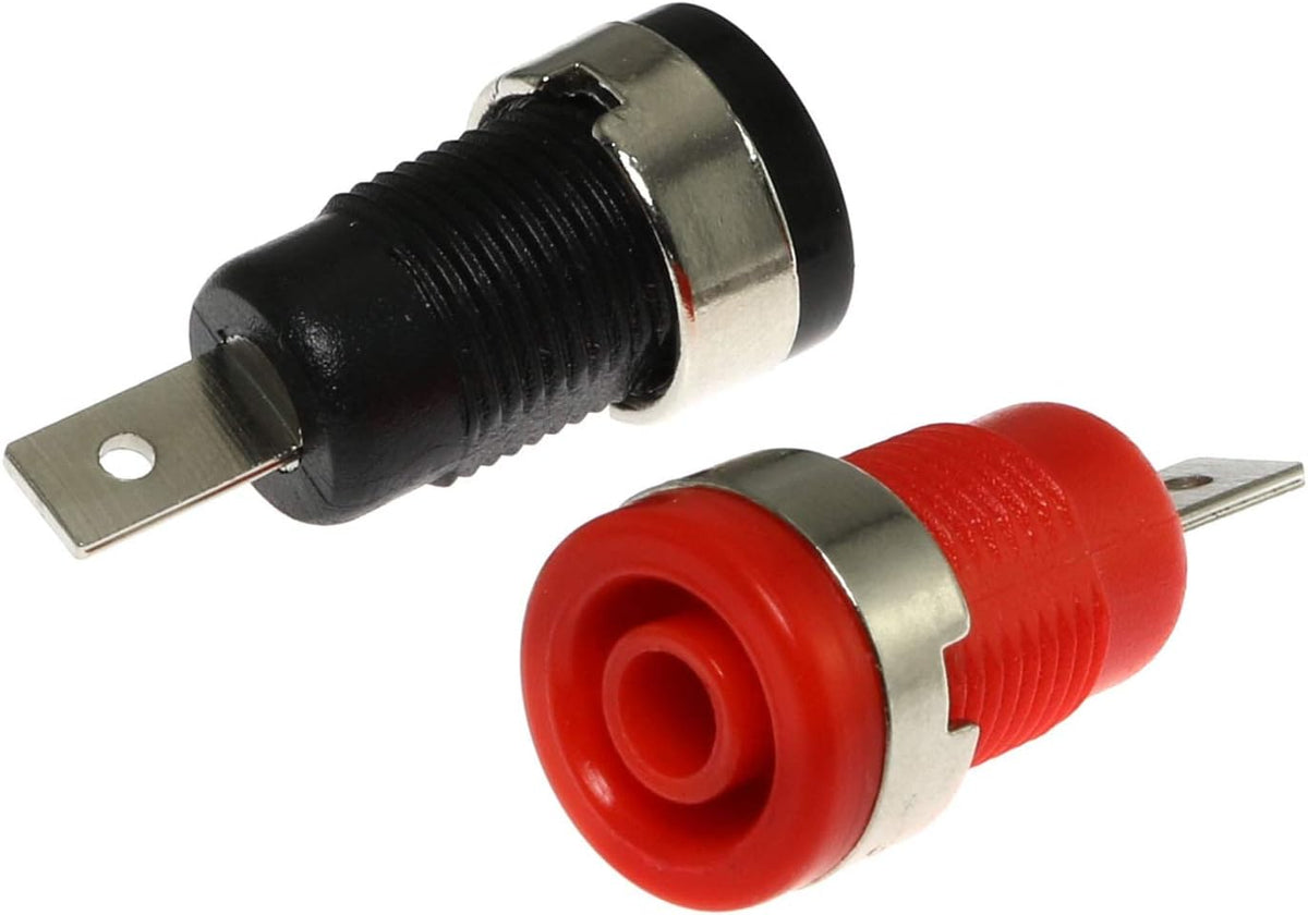 E-outstanding 10PCS 4mm Banana Speaker Jack Female Panel Mount Socket Binding Post Adapter Test Connector