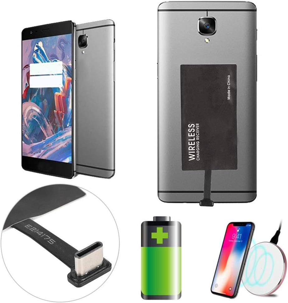 USB C Receiver Adapter, Charging Receiver for Type C Smartphone Cell Phone