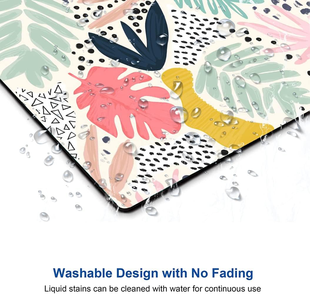 Mouse Pad, Abstract Leaves Mouse Pad, Square Mouse Mat Waterproof Non-Slip Rubber Base Mouse Pads