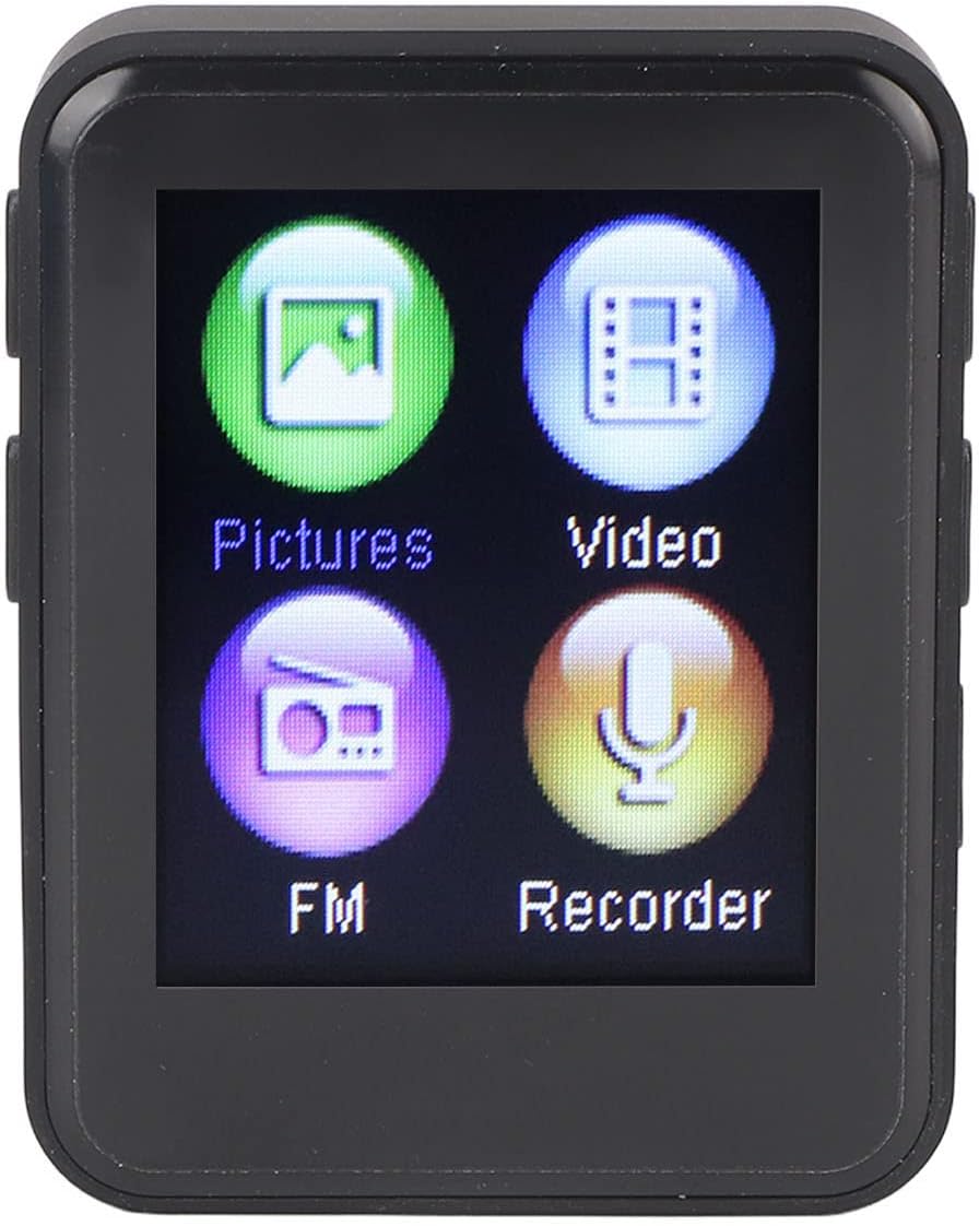 MP3 Player Bluetooth 5.0, Mini Portable Music Player with FM Radio, Video, Recorder, Ebook Reader, 64GB Support